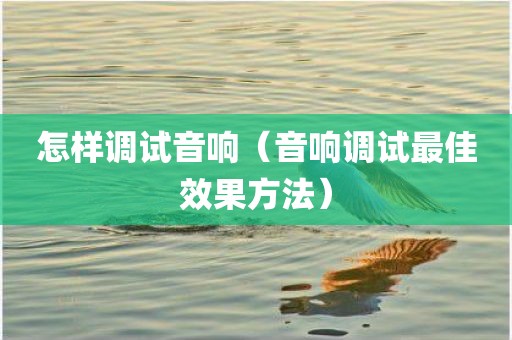 怎样调试音响（音响调试最佳效果方法）