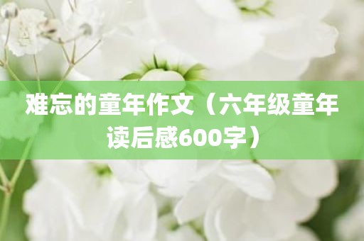 难忘的童年作文（六年级童年读后感600字）