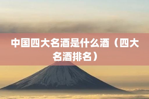中国四大名酒是什么酒（四大名酒排名）