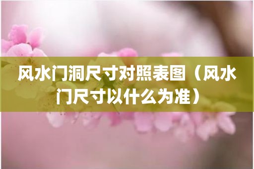 风水门洞尺寸对照表图（风水门尺寸以什么为准）