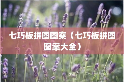 七巧板拼图图案（七巧板拼图图案大全）