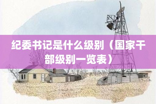 纪委书记是什么级别（国家干部级别一览表）