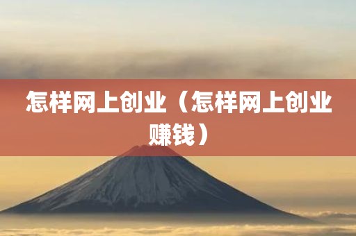 怎样网上创业（怎样网上创业赚钱）