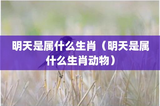 明天是属什么生肖（明天是属什么生肖动物）