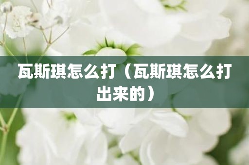 瓦斯琪怎么打（瓦斯琪怎么打出来的）