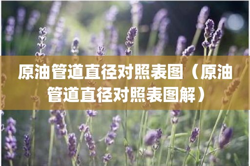 原油管道直径对照表图（原油管道直径对照表图解）