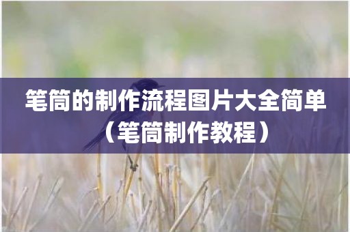 笔筒的制作流程图片大全简单（笔筒制作教程）