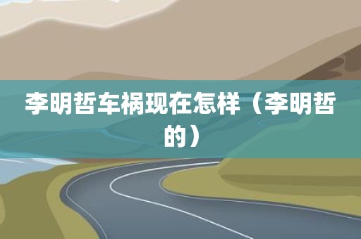 李明哲车祸现在怎样（李明哲的）