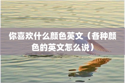 你喜欢什么颜色英文（各种颜色的英文怎么说）