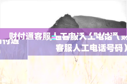 财付通客服人工电话(财付通客服人工电话号码)