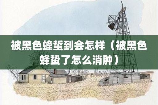 被黑色蜂蜇到会怎样(被黑色蜂蛰了怎么消肿) 被黑色蜂蜇到会怎样(被黑色蜂蛰了怎么消肿)
