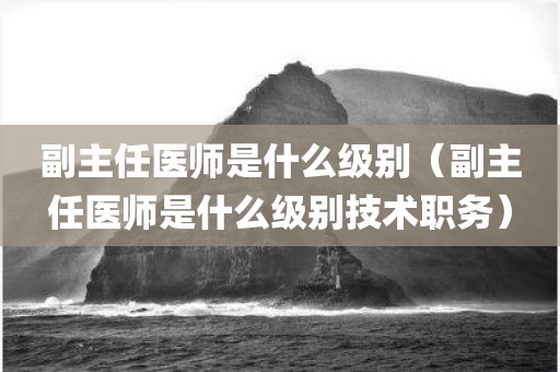 副主任医师是什么级别（副主任医师是什么级别技术职务）