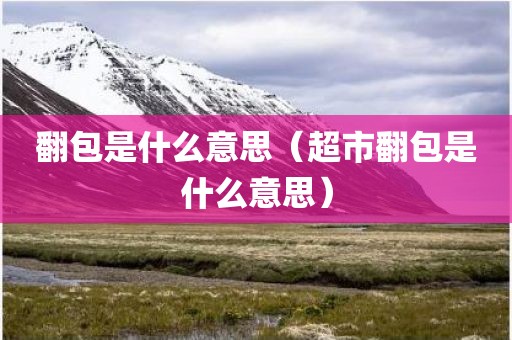 翻包是什么意思（超市翻包是什么意思）