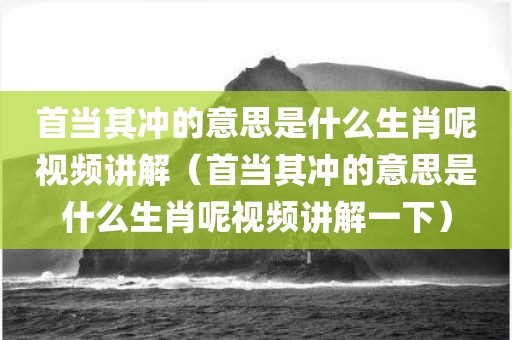首当其冲的意思是什么生肖呢视频讲解（首当其冲的意思是什么生肖呢视频讲解一下）