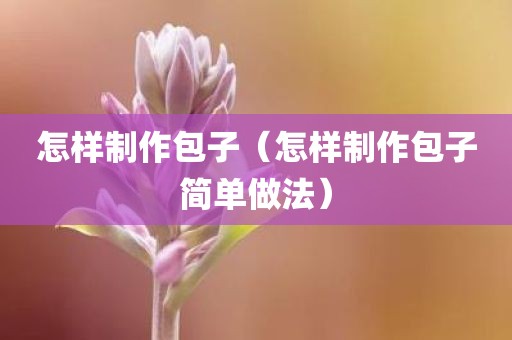 怎样制作包子（怎样制作包子简单做法）