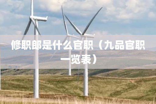 修职郎是什么官职（九品官职一览表）
