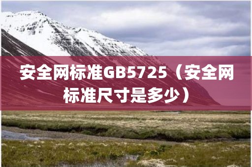 安全网标准GB5725（安全网标准尺寸是多少）