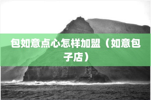 包如意点心怎样加盟（如意包子店）