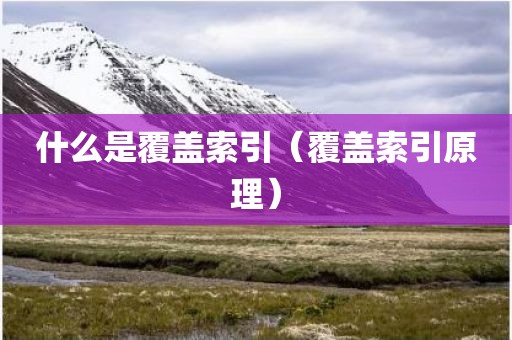 什么是覆盖索引（覆盖索引原理）