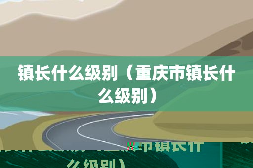 镇长什么级别(重庆市镇长什么级别)