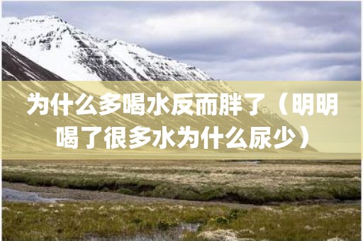 为什么多喝水反而胖了(明明喝了很多水为什么尿少)