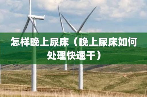 怎样晚上尿床（晚上尿床如何处理快速干）