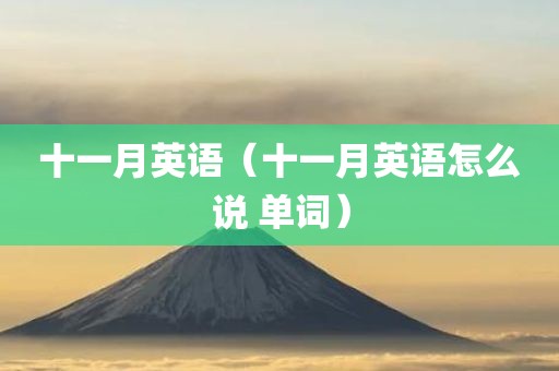 十一月英语（十一月英语怎么说 单词）