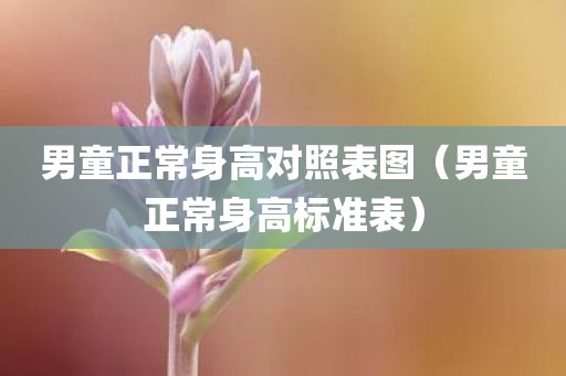 男童正常身高对照表图（男童正常身高标准表）