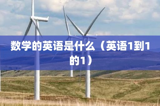 数学的英语是什么(英语1到1的1)