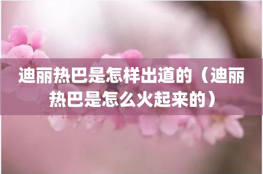 迪丽热巴是怎样出道的（迪丽热巴是怎么火起来的）