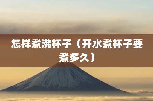 怎样煮沸杯子（开水煮杯子要煮多久）