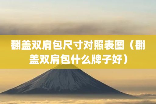 翻盖双肩包尺寸对照表图（翻盖双肩包什么牌子好）