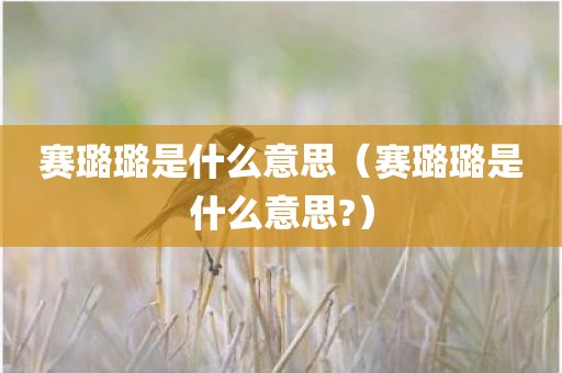 赛璐璐是什么意思（赛璐璐是什么意思?）