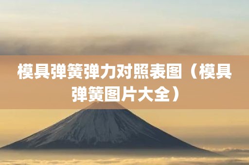 模具弹簧弹力对照表图（模具弹簧图片大全）