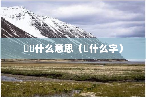 愔愔什么意思（愔什么字）