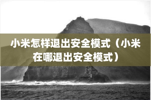 小米怎样退出安全模式（小米在哪退出安全模式）