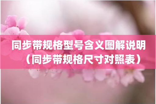 同步带规格型号含义图解说明（同步带规格尺寸对照表）