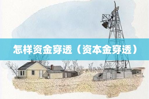 怎样资金穿透（资本金穿透）