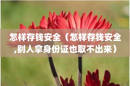 怎样存钱安全（怎样存钱安全,别人拿身份证也取不出来）