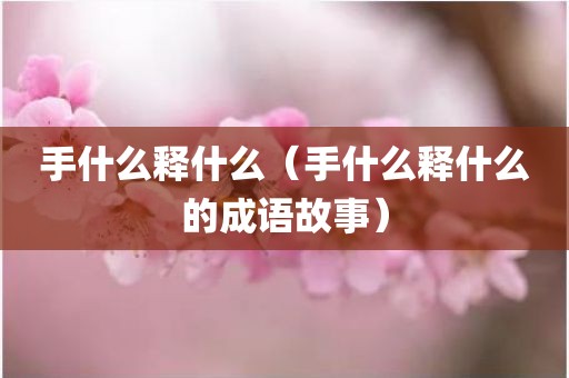 手什么释什么（手什么释什么的成语故事）