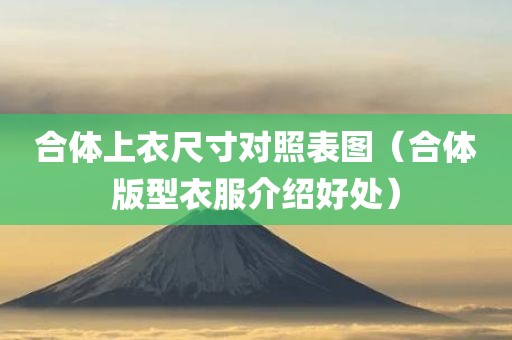 合体上衣尺寸对照表图（合体版型衣服介绍好处）