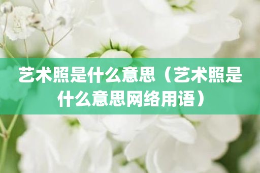 艺术照是什么意思（艺术照是什么意思网络用语）