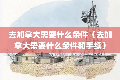 去加拿大需要什么条件(去加拿大需要什么条件和手续)