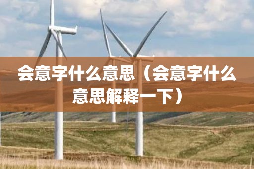 会意字什么意思（会意字什么意思解释一下）