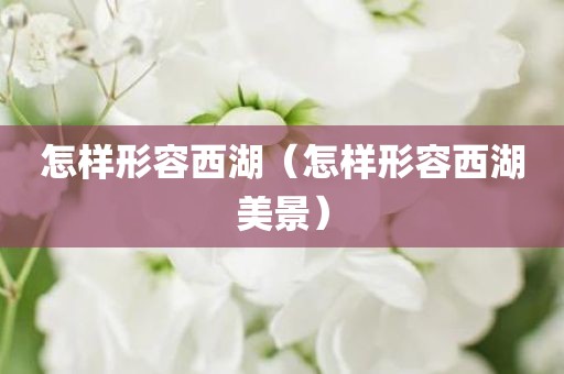 怎样形容西湖（怎样形容西湖美景）