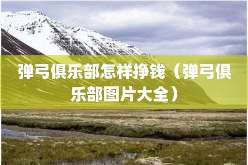 弹弓俱乐部怎样挣钱（弹弓俱乐部图片大全）