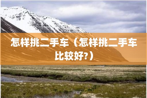 怎样挑二手车（怎样挑二手车比较好?）