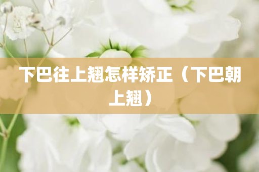下巴往上翘怎样矫正（下巴朝上翘）