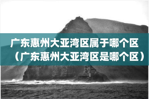 广东惠州大亚湾区属于哪个区(广东惠州大亚湾区是哪个区) 广东惠州大亚湾区属于哪个区(广东惠州大亚湾区是哪个区)