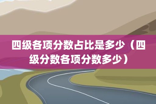 四级各项分数占比是多少（四级分数各项分数多少）